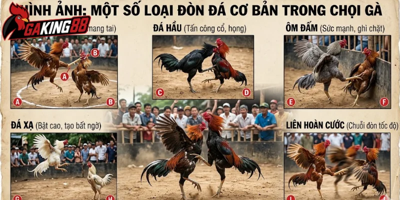 Các loại đòn đá cơ bản trong chọi gà phổ biến