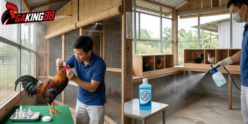 Cách phòng các bệnh thường gặp ở gà đá qua bệnh hô hấp