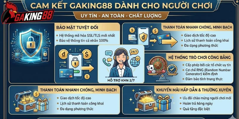 Cam kết GAKING88 dành cho thành viên cược