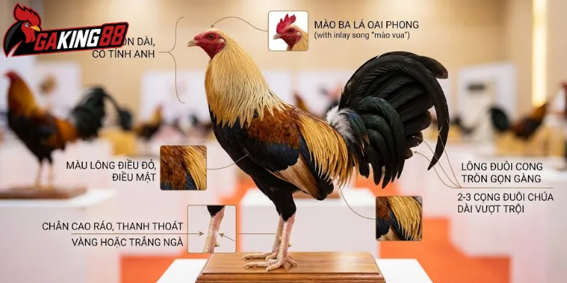 Dấu hiệu nhận biết ngoại hình đặc trưng của chiến kê Kelso