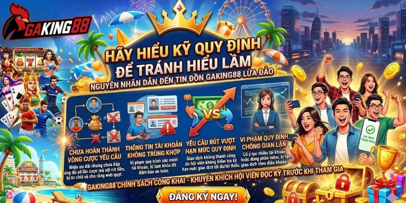 GAKING88 lừa đảo do người chơi không hiểu kỹ quy định