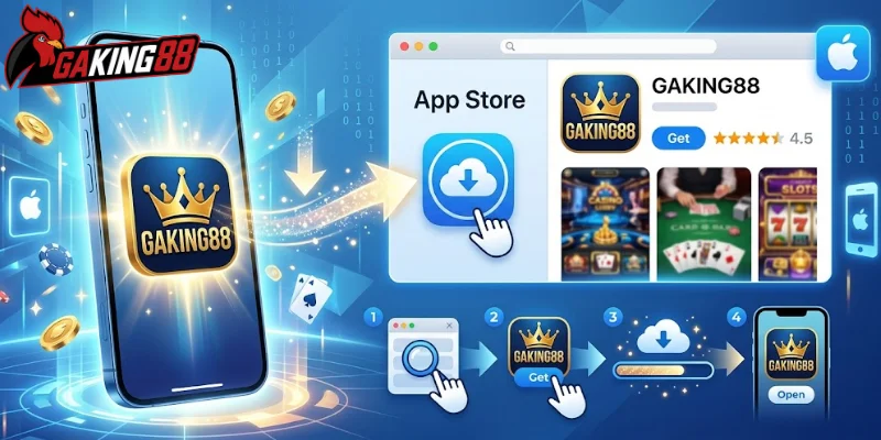Quy trình tải app GAKING88 cho hệ điều hành iOS